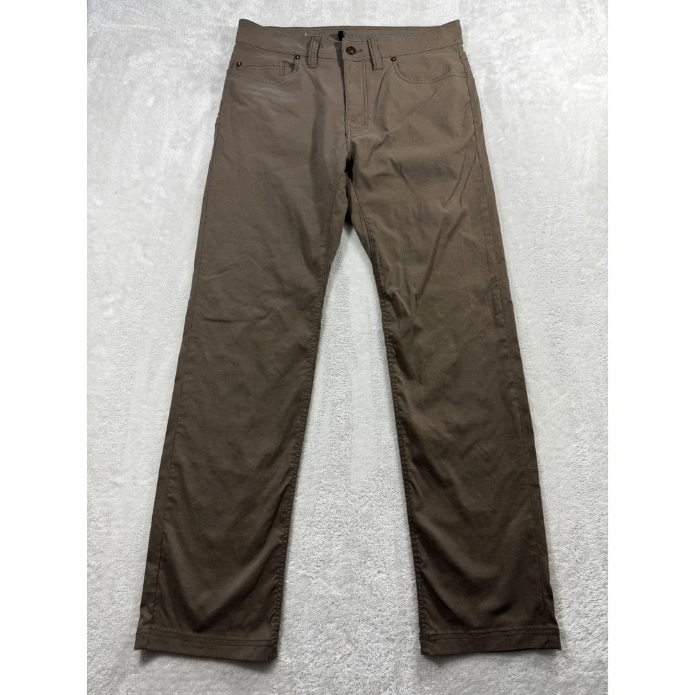 Prana Mens Slim Fit Brion II Stretch Brown Pants 32x32 Meas: 32x31.5